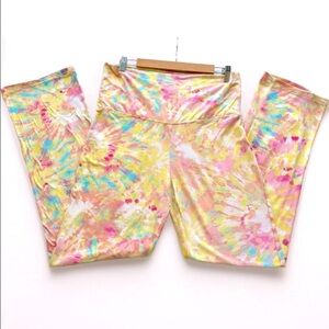 Bobbie Brooks Tie Dye Fold-Over Leggings Size L
